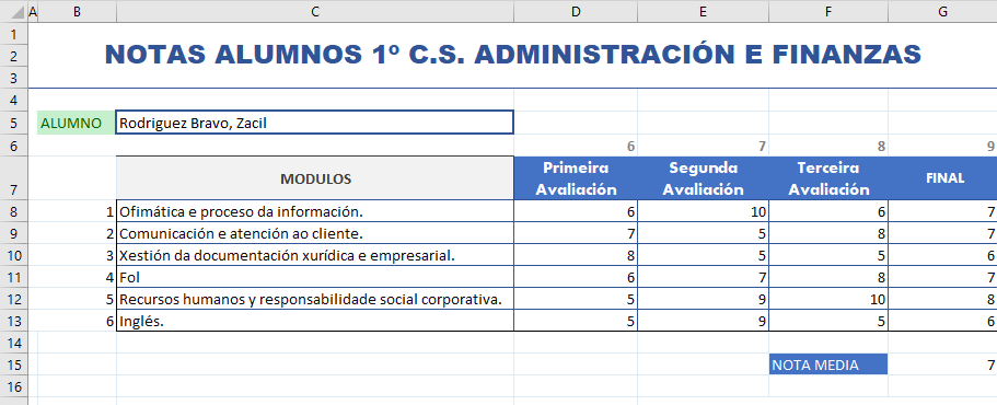 EXERCICIO RESOLTO excel NOTAS OPOS - Excel